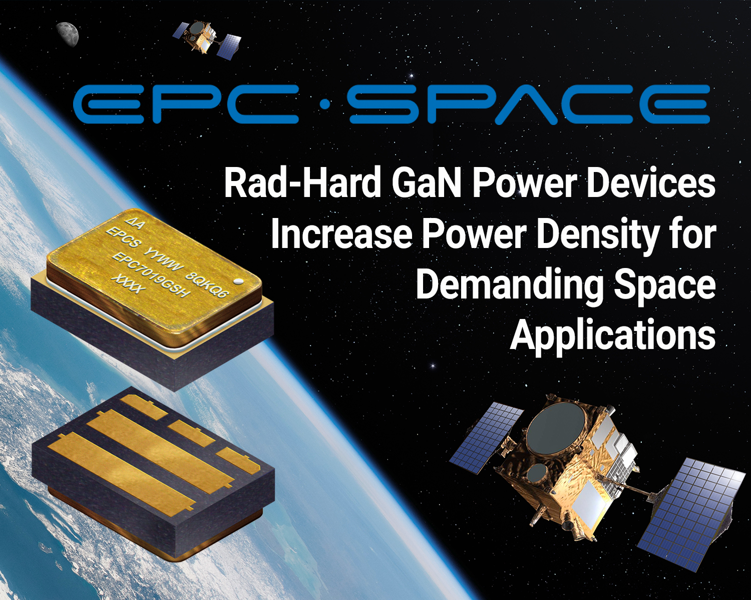 High Current 200 V and 300 V Rad-Hard GaN Power Devices Increase Power Density for Demanding Space Applications